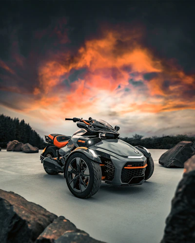 Photo of a sleek apocygnus transport vehicle ready for urban delivery.