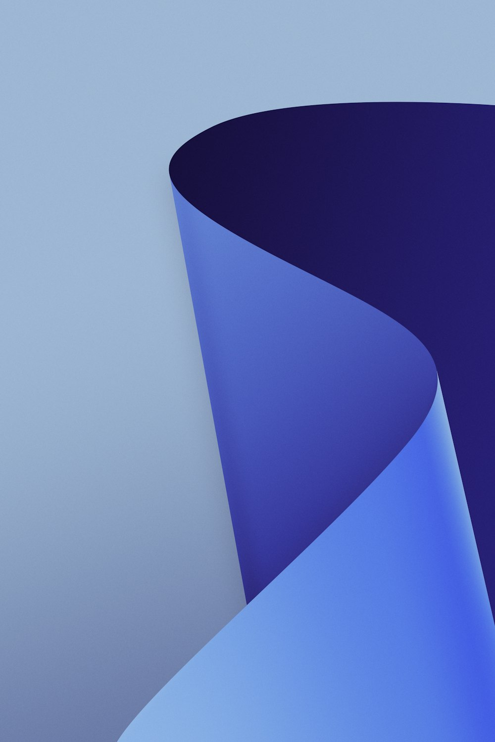 an abstract blue background with a curved curve
