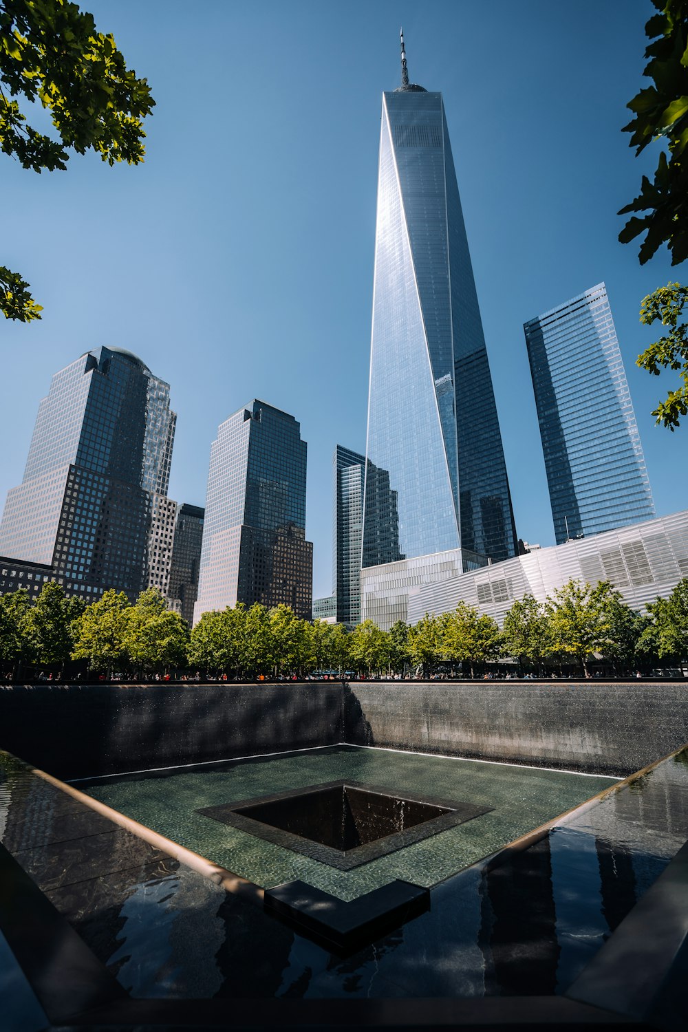 a view of the world trade center in new york city