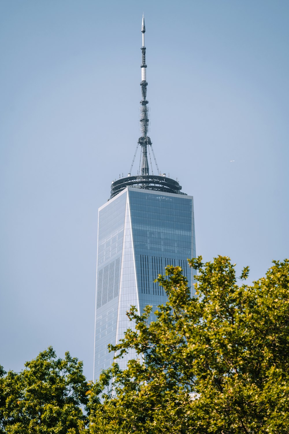 a very tall building with a very tall spire