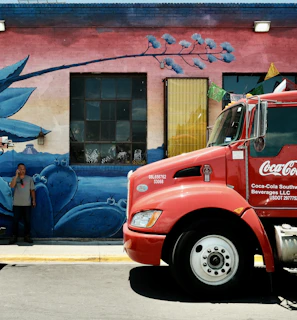 A delivery in progress on a sunny street in Mexico, showcasing the local charm.