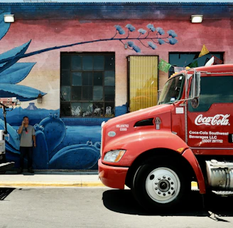 A delivery in progress on a sunny street in Mexico, showcasing the local charm.