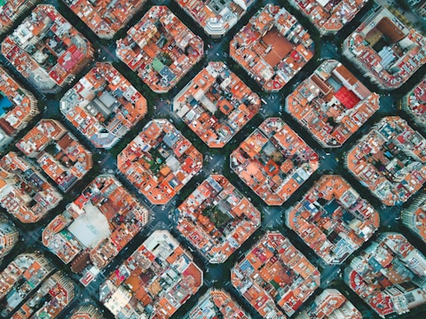 An aerial view of a well-planned community layout.