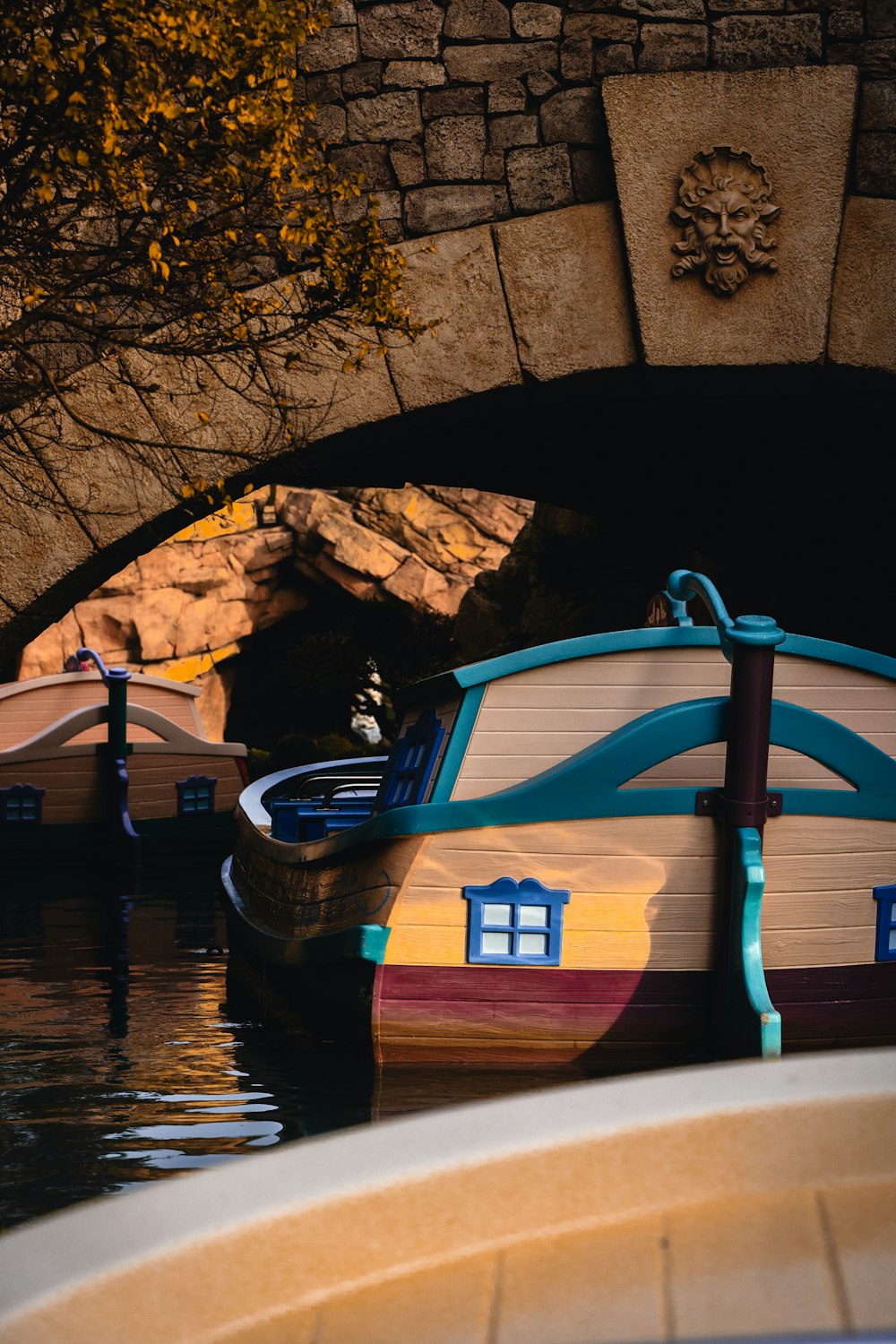 a couple of boats that are sitting in the water