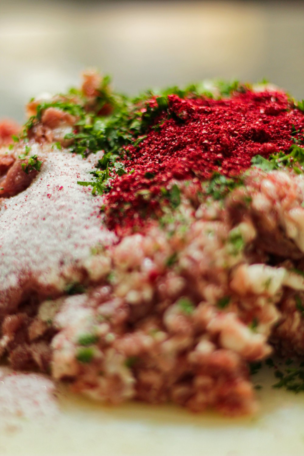 a close up of food on a plate