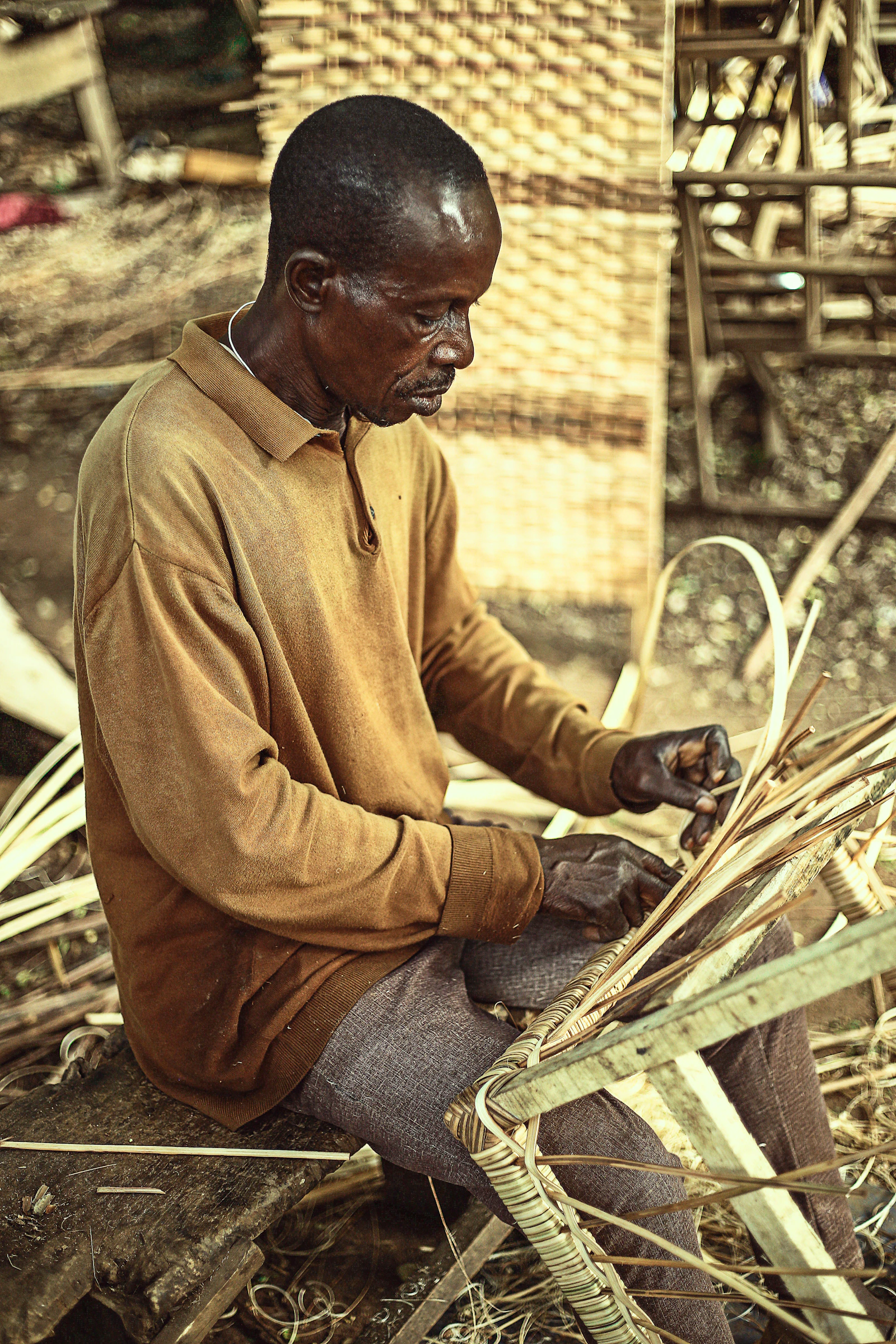A craftsman at work in his workshop