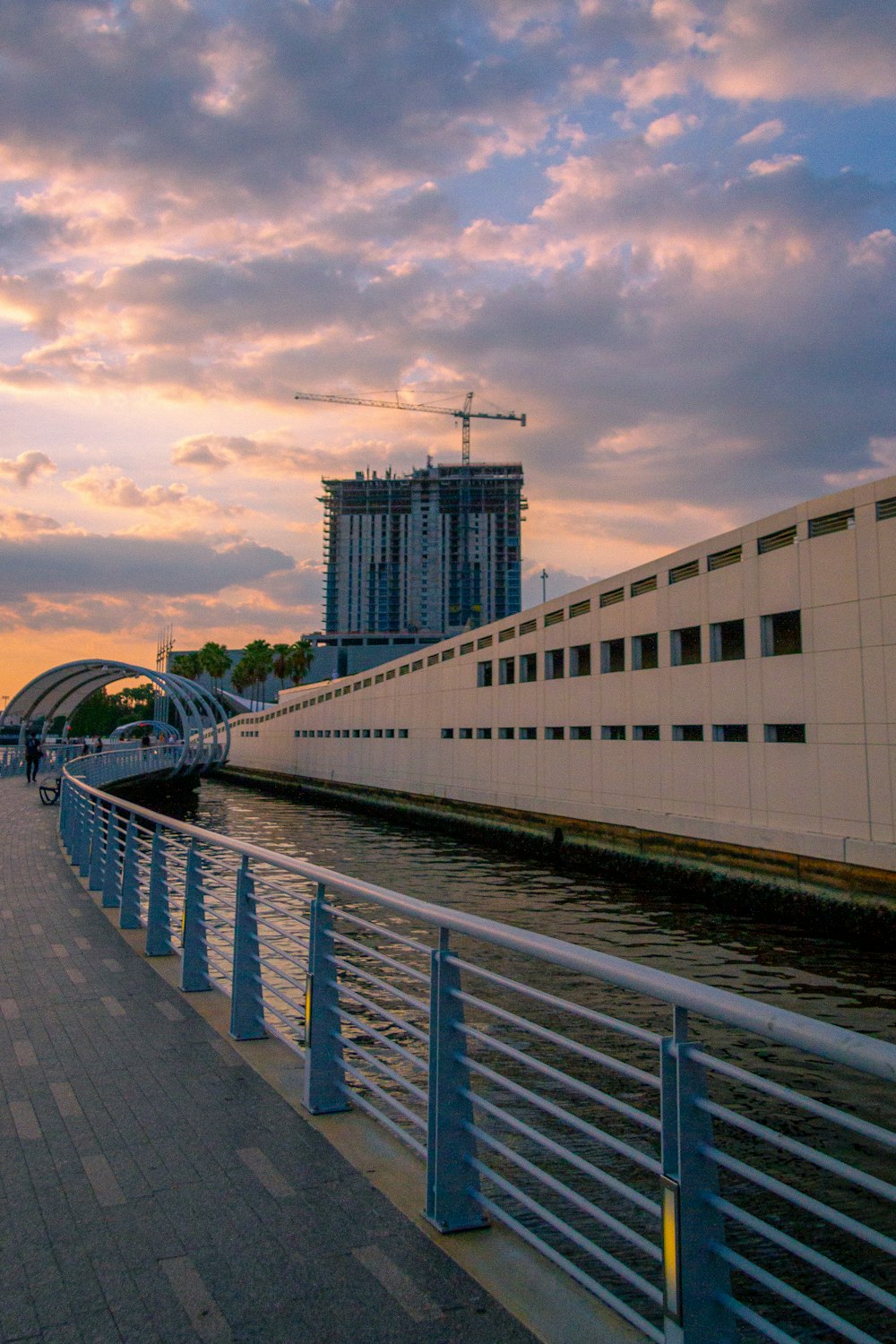 a bridge that is next to a body of water