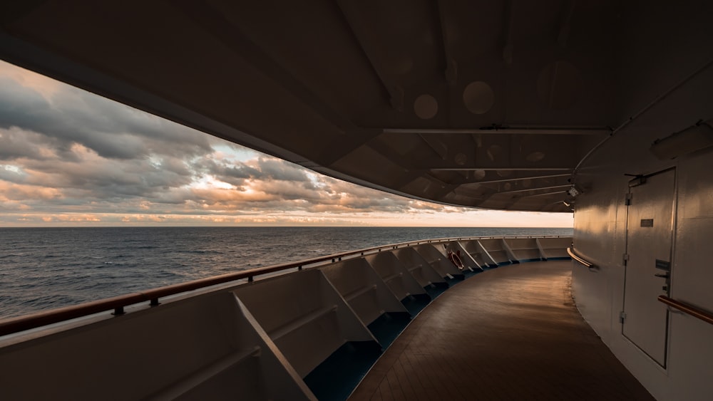 a view of the ocean from a cruise ship