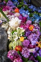 a bunch of flowers that are in a bowl
