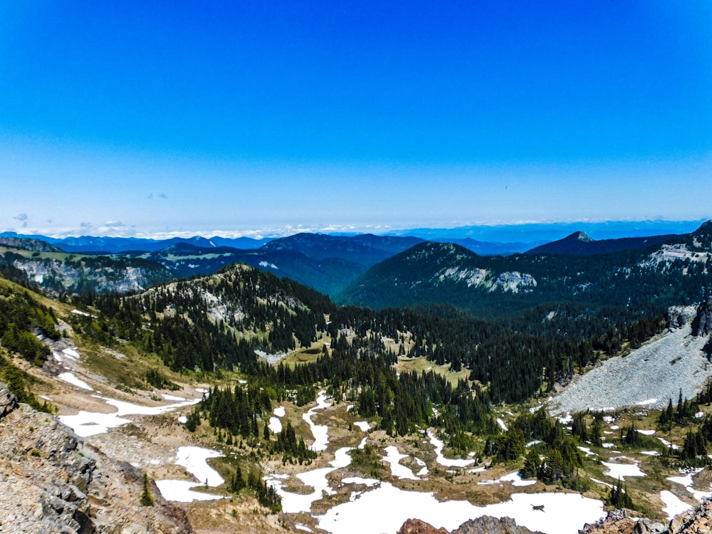 a view of the mountains from a high point of view