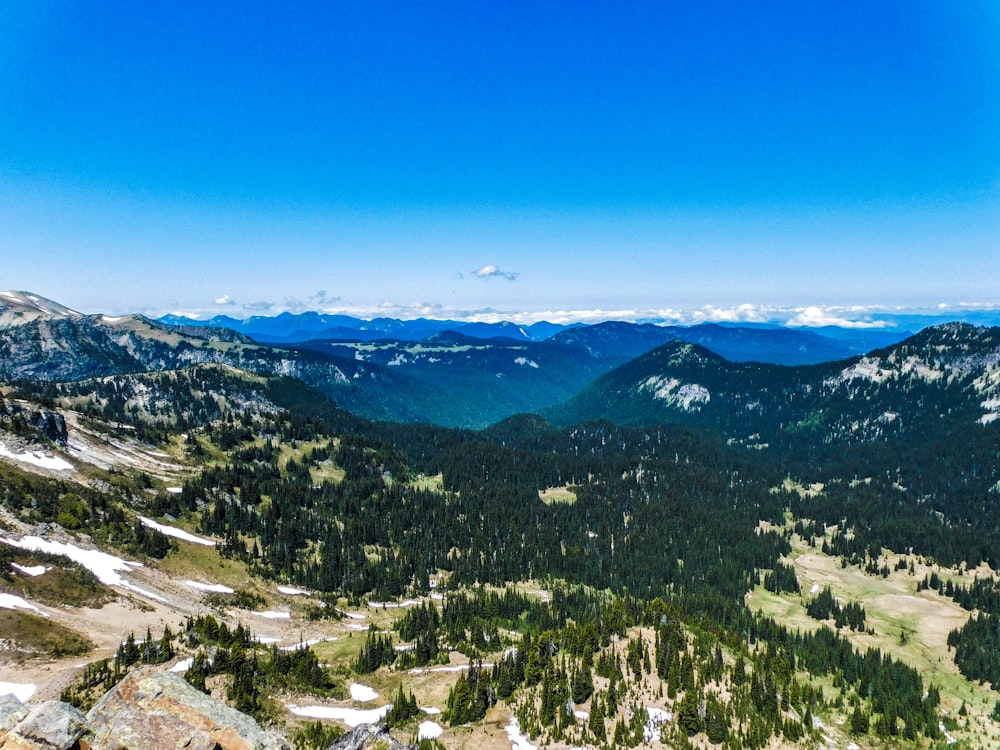 a view of the mountains from a high point of view