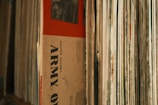 Vinyl records stacked with Upuara label visible