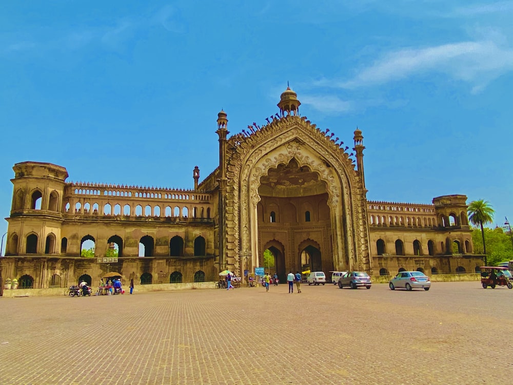 a very large building with a massive entrance