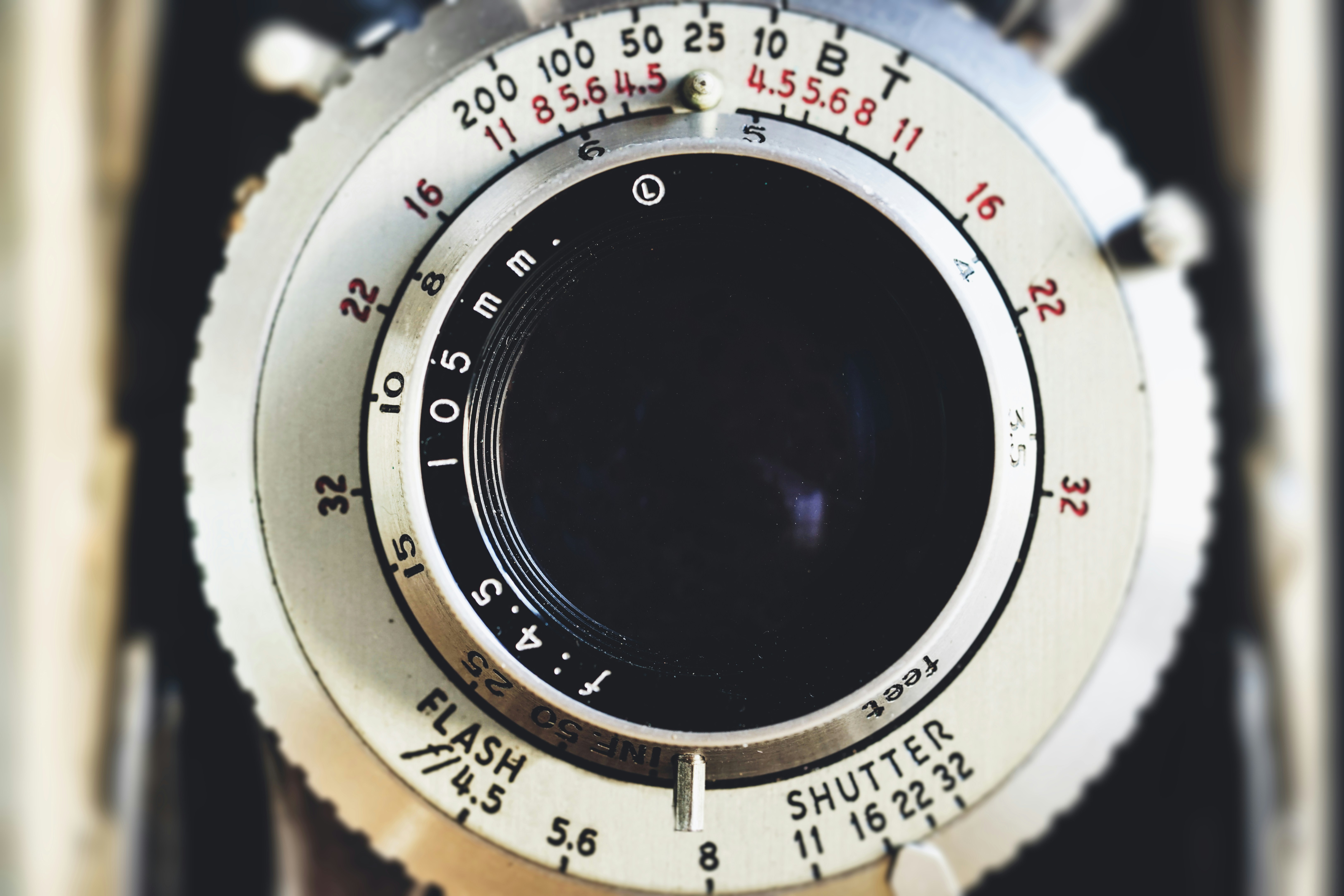 a close up of a camera lens