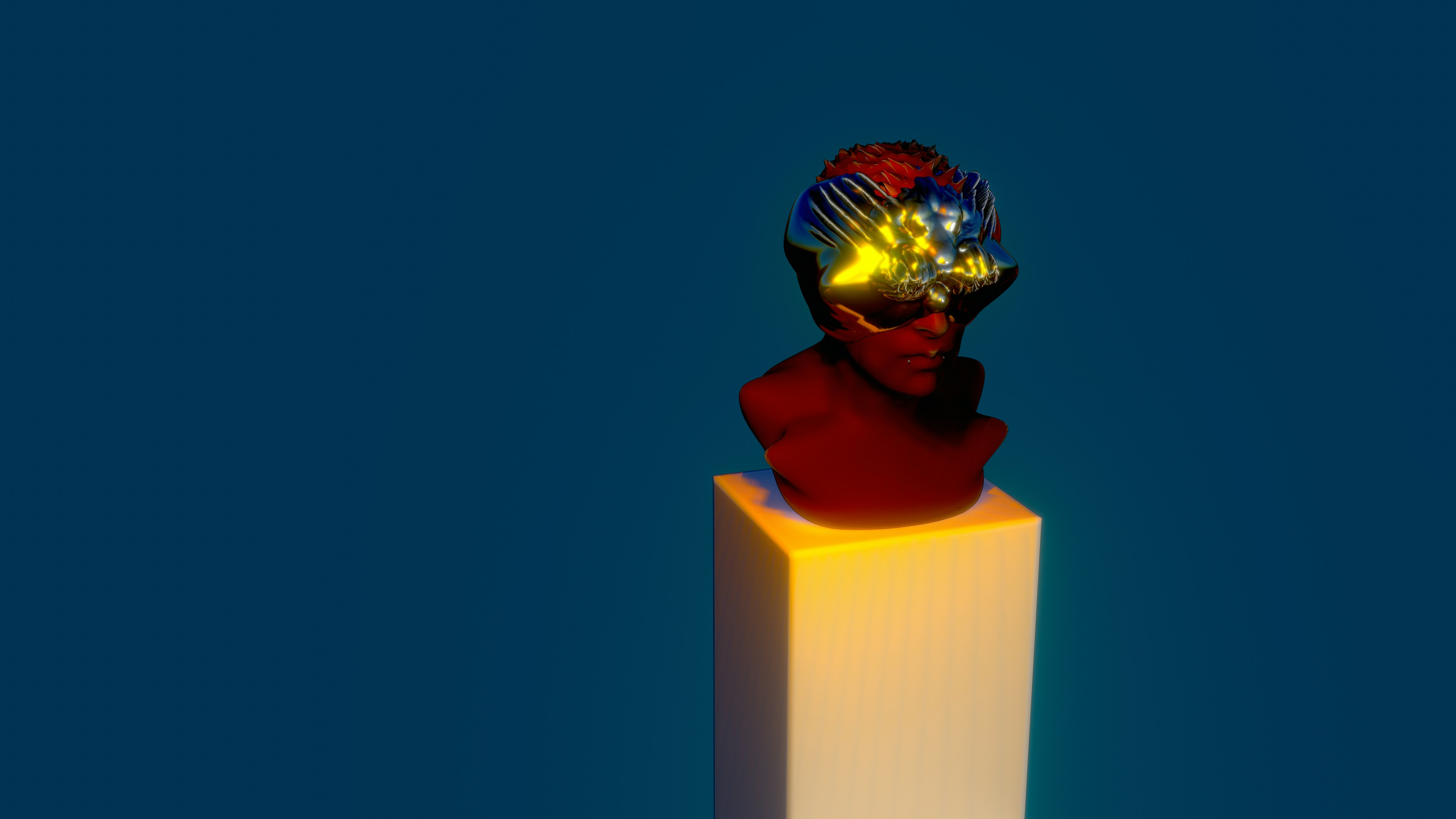 A cartoon cat mascot wearing a wizard hat, smiling, with glowing pixels around its ears