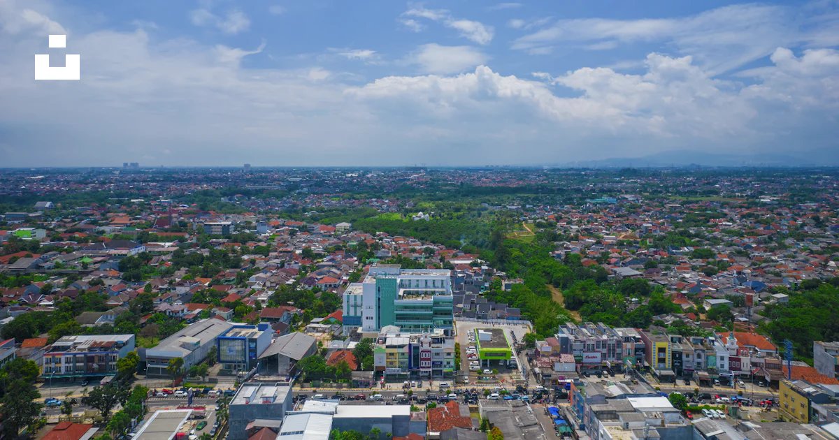 Une vue aérienne d’une ville avec beaucoup de bâtiments photo – Image ...