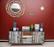Before and after photo of a refurbished nautical rope sideboard in a modern living room.