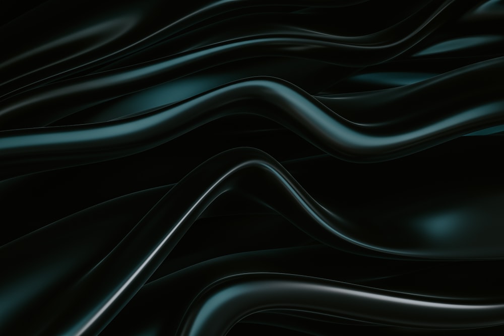 an abstract black background with wavy lines