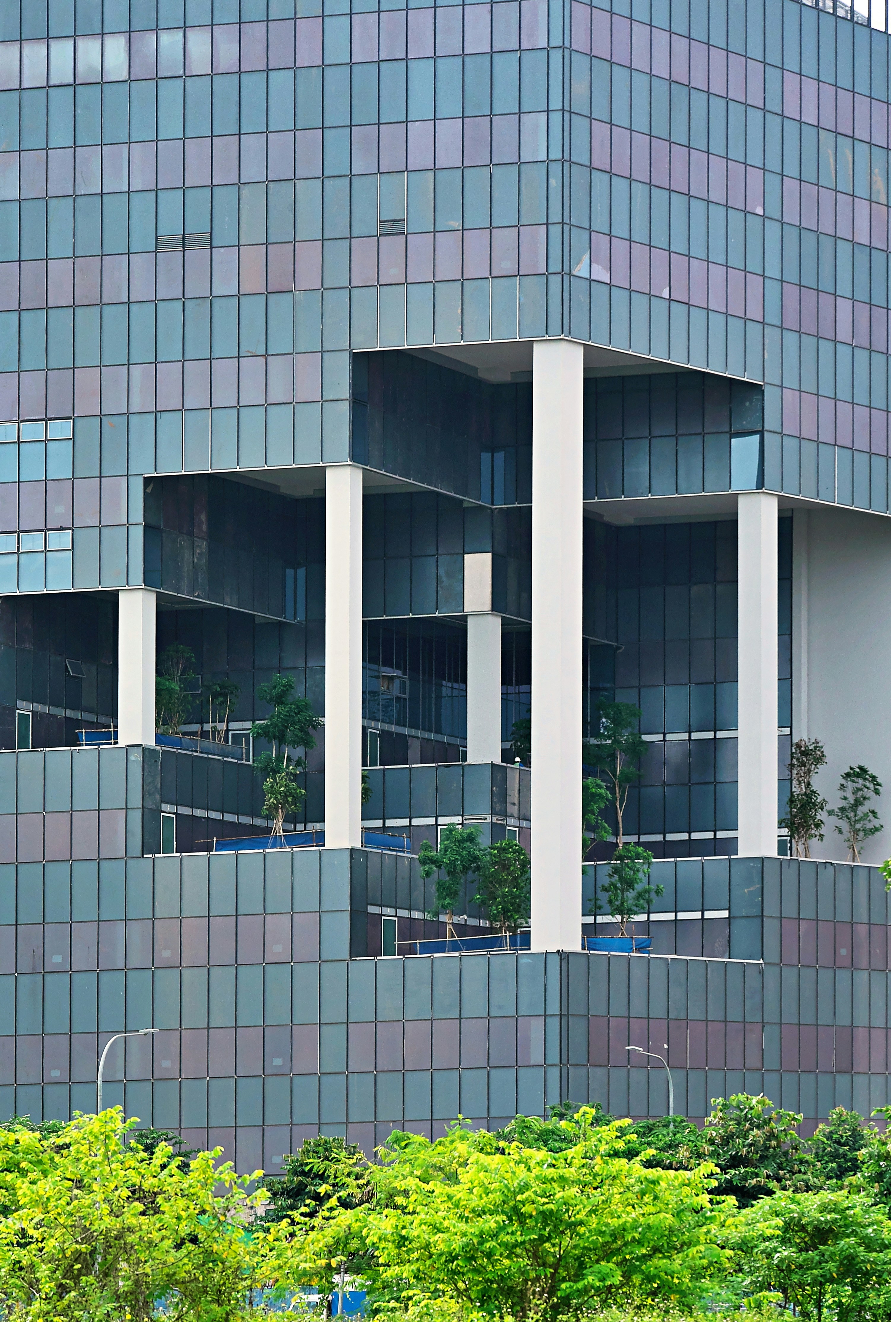 a tall building with a clock on the side of it