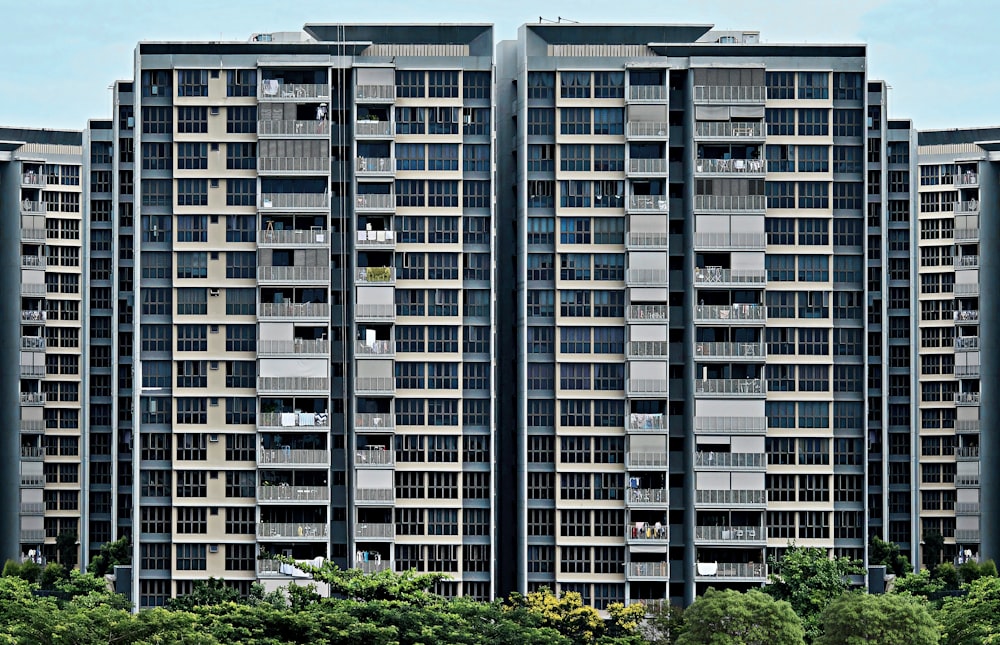 a very tall building with lots of windows