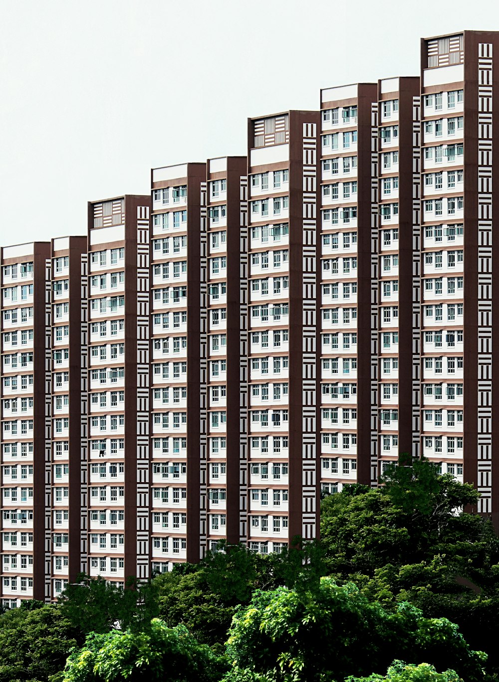 a very tall building with lots of windows