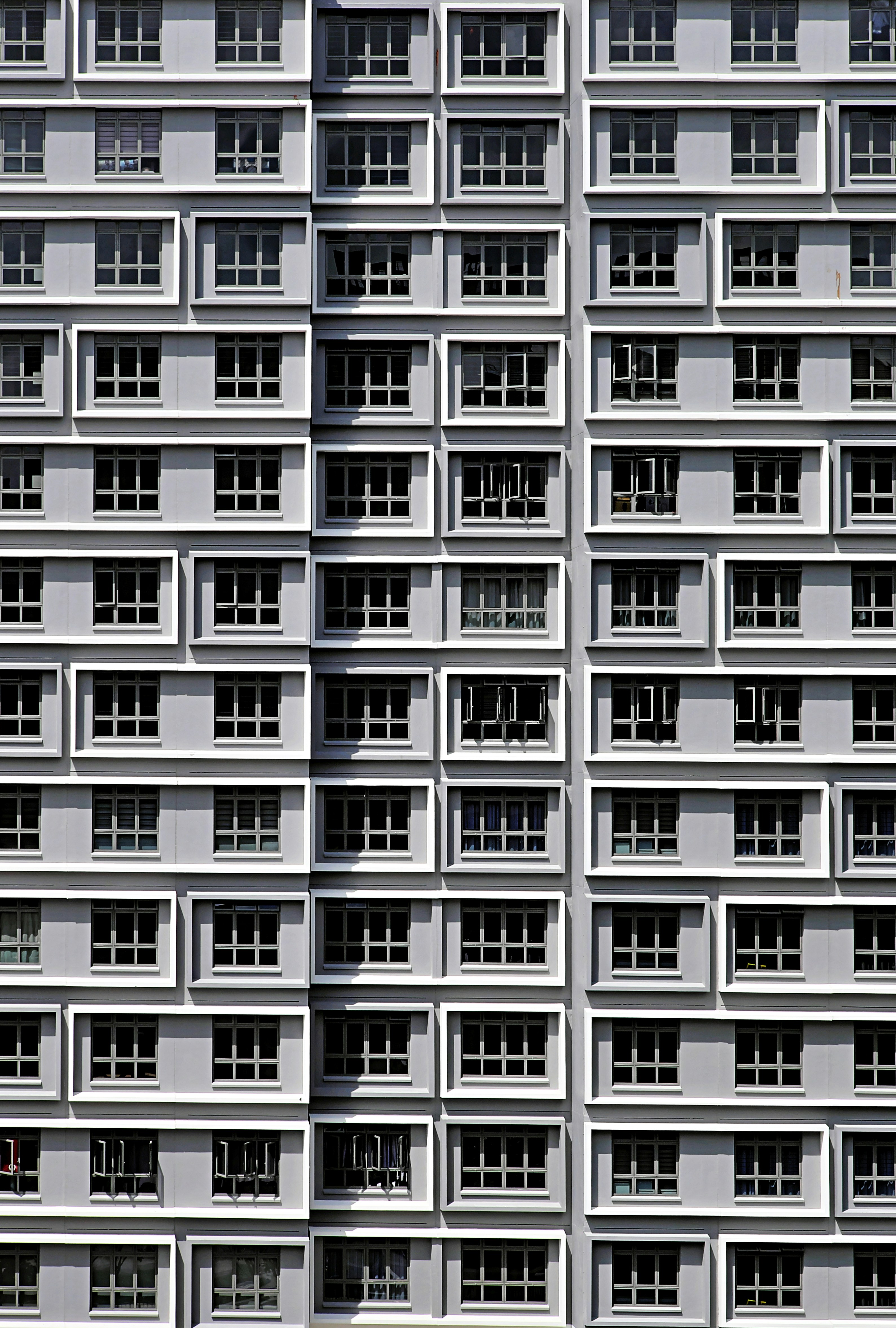 a very tall building with lots of windows