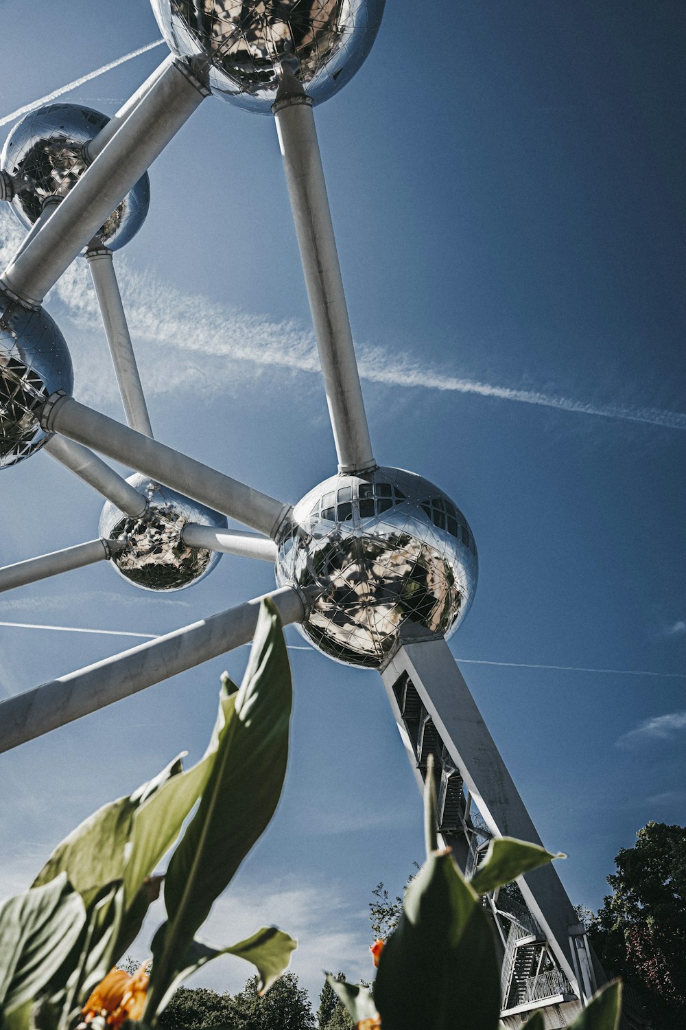 a large metal structure with a bunch of mirrors on it