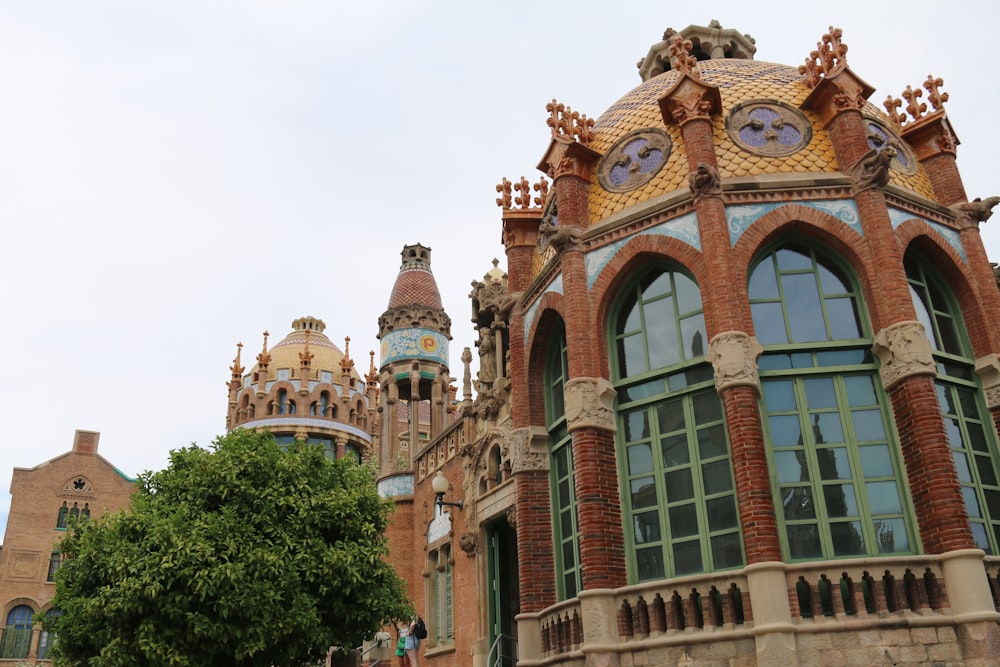 a large building with a clock on the top of it