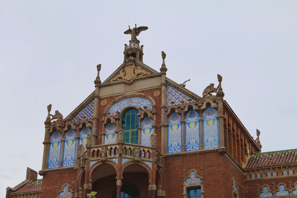 a large building with a clock on the top of it