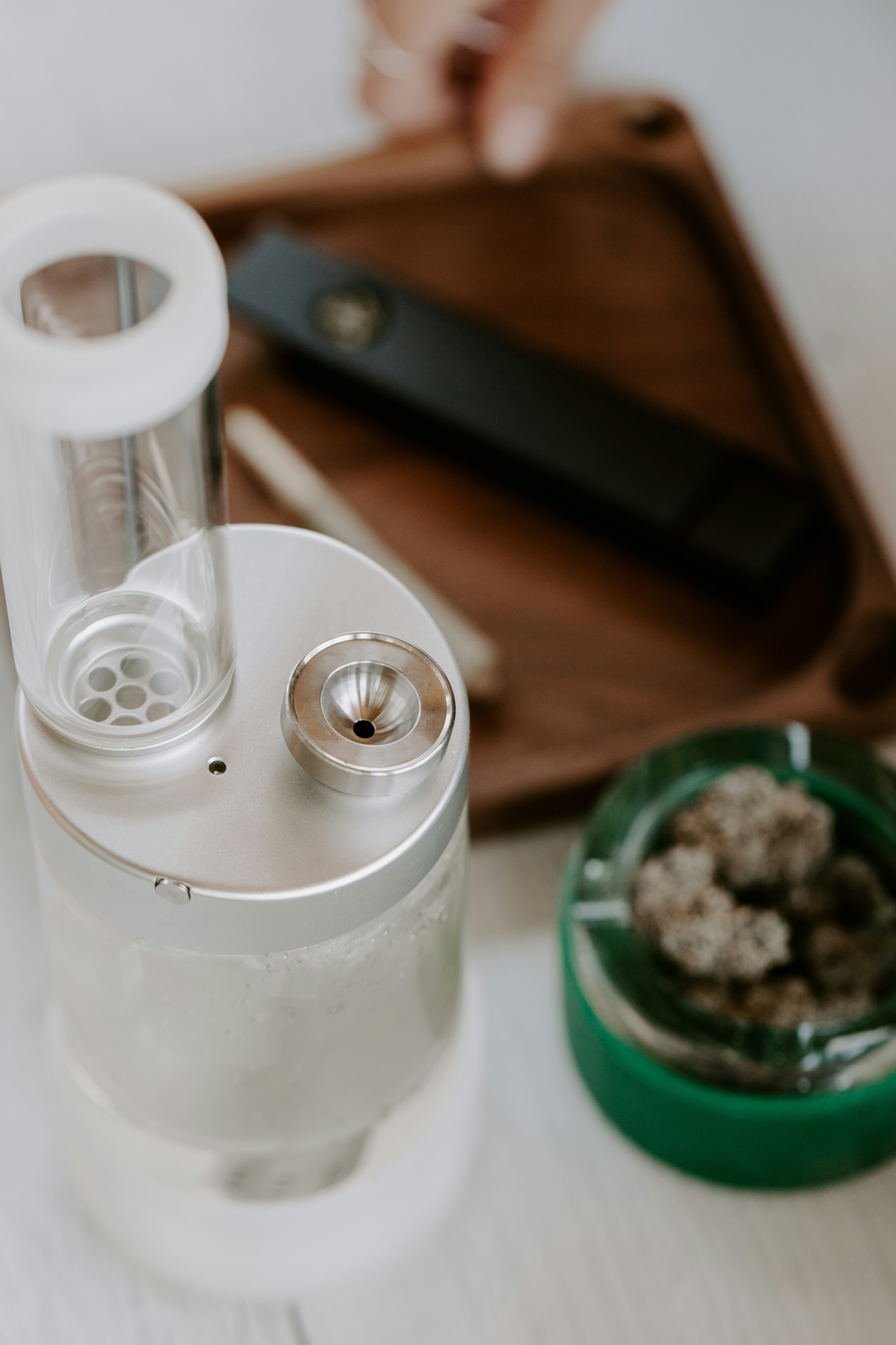 a close up of a blender on a table