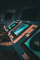 An enterprise control room displaying intelligent energy management systems.