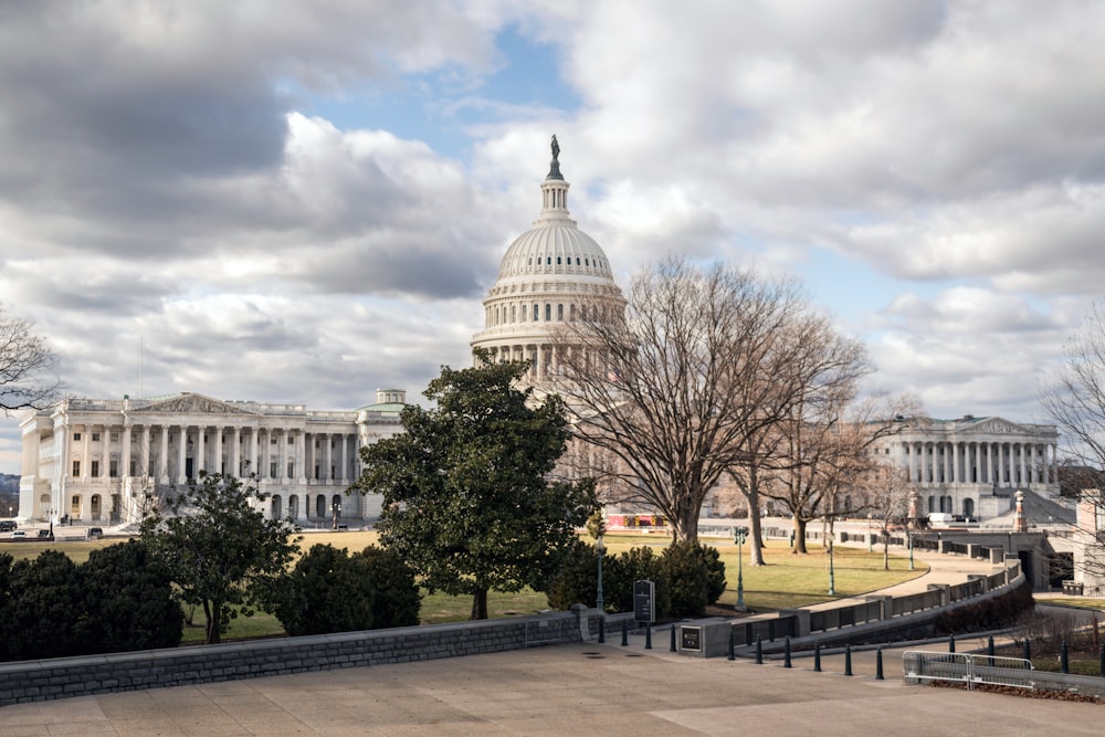 a view of the capitol building from across the street