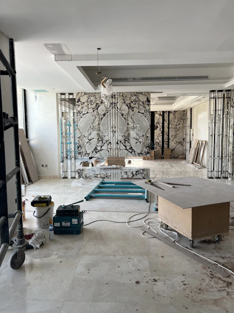 Completed feature ceiling detail