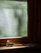 Close-up of sparkling clean windows in a medical practice.