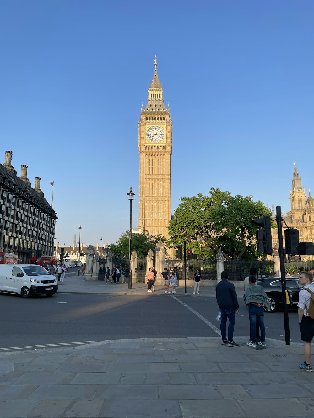 the big ben clock tower towering over the city of london