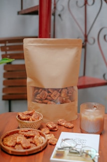 An inviting setup for a book reading session with refreshments.