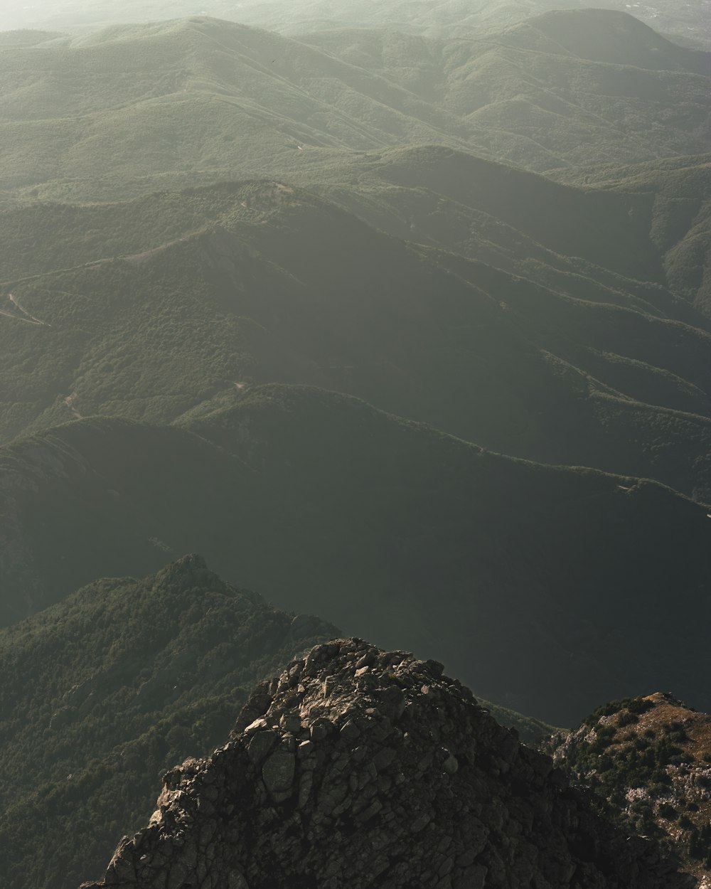 a view of the mountains from a high point of view