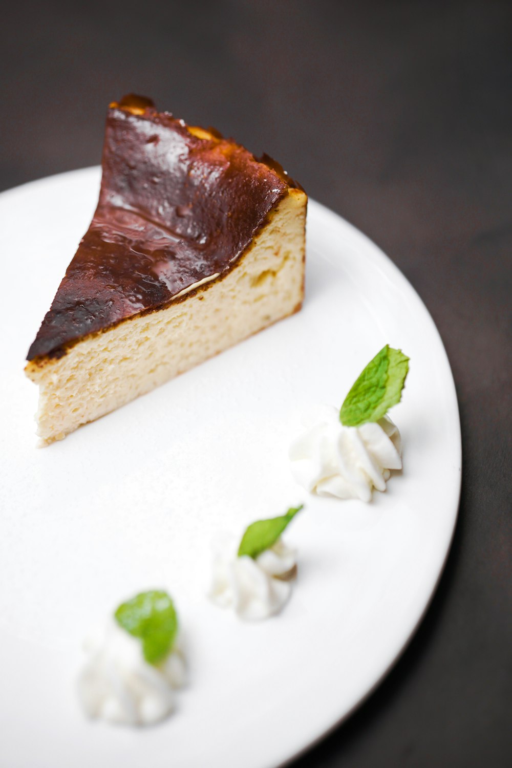 a piece of cake sitting on top of a white plate