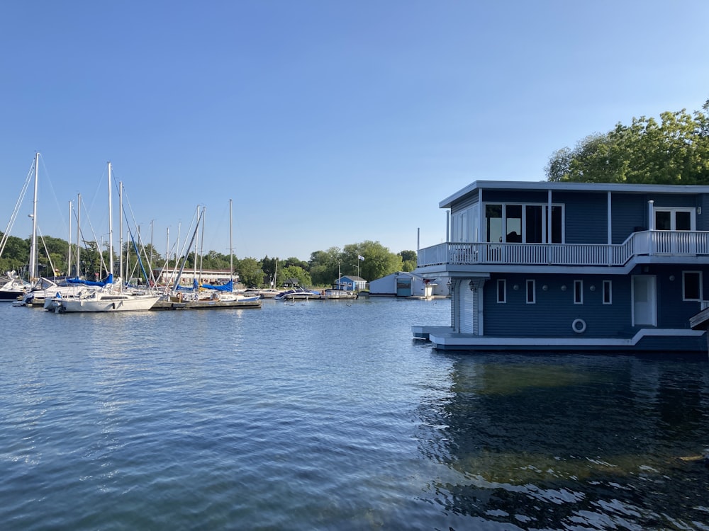 a body of water filled with lots of boats