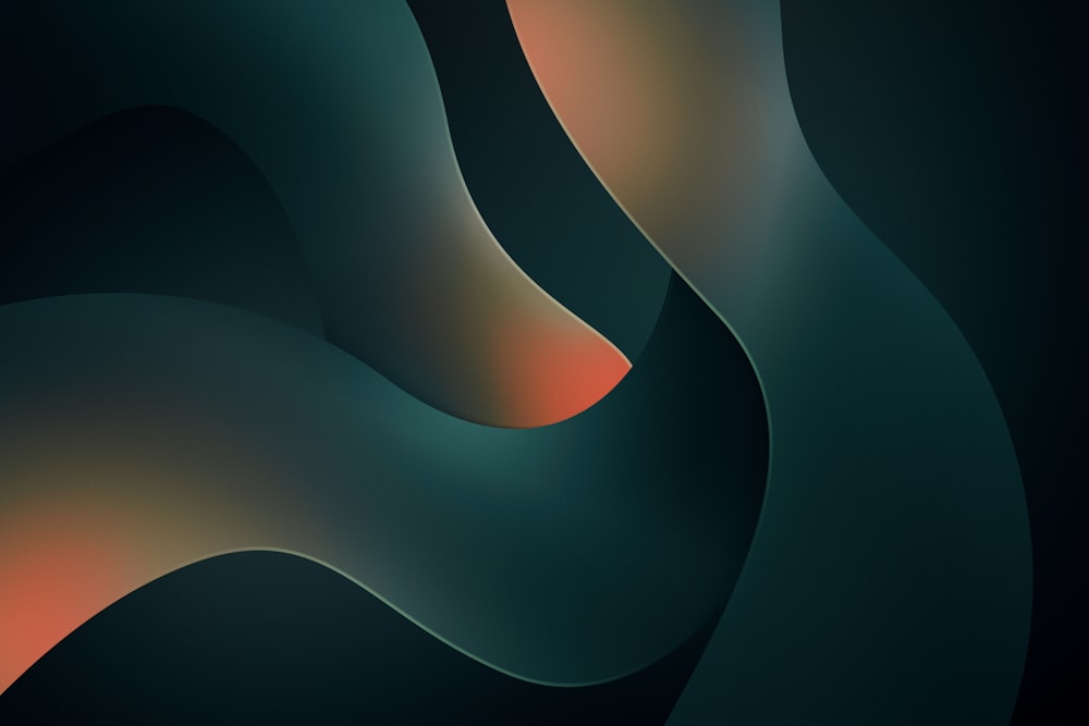 a black and orange abstract background with curves