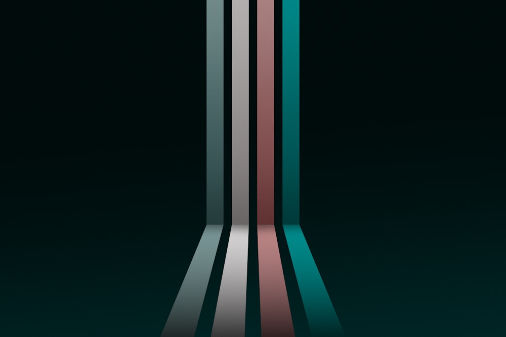 a group of multicolored lines on a black background