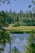 A serene nature landscape depicting a tranquil lake surrounded by trees.