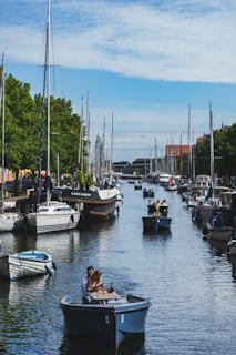 A picturesque canal with boats in Banbury.