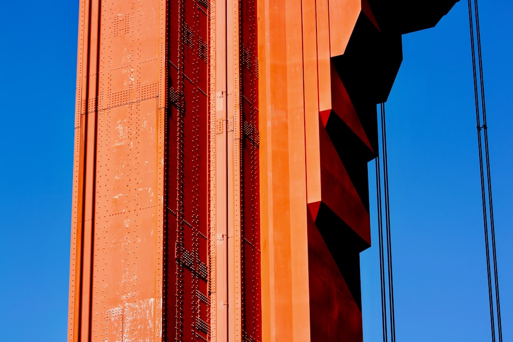 a close up of the side of a tall building