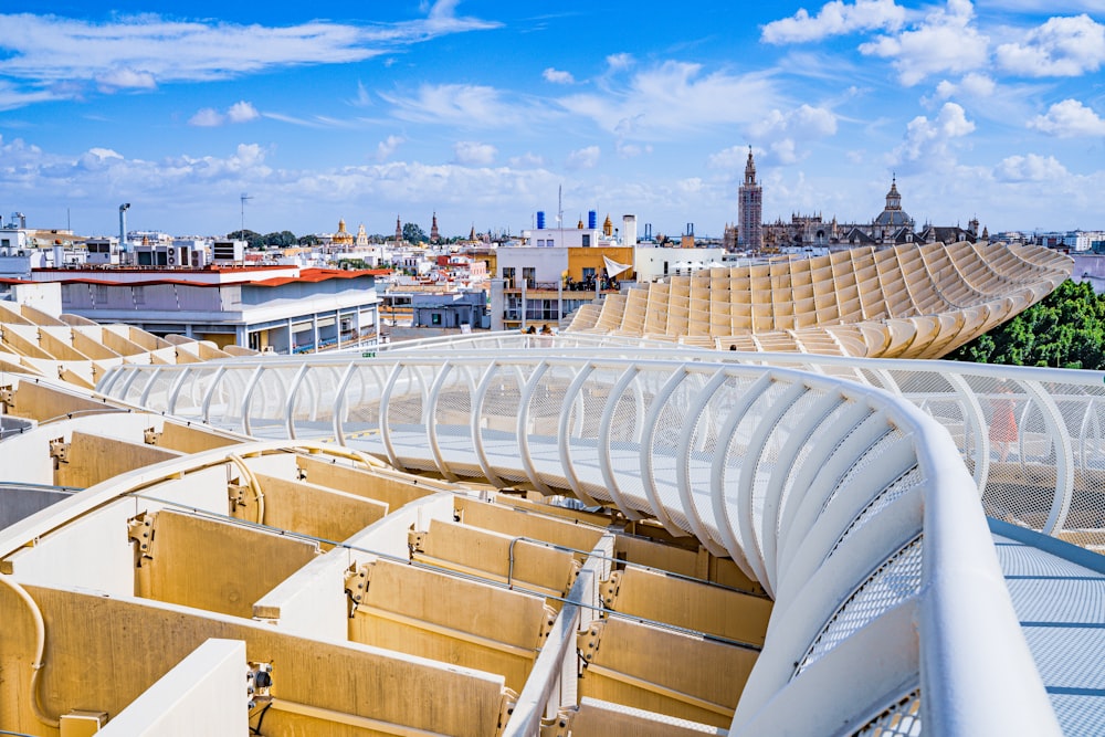 a view of a city from a roof top