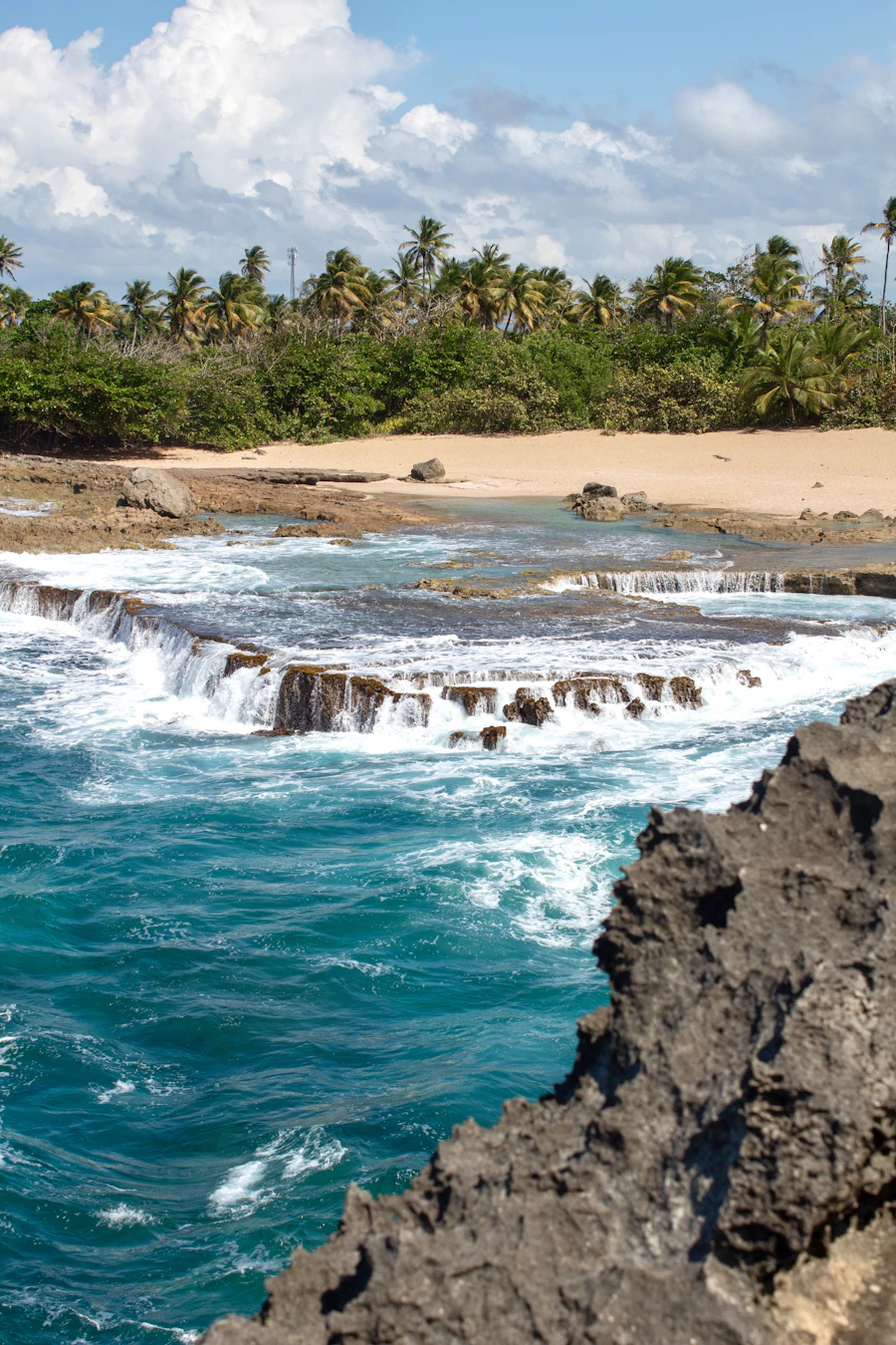 Rocky coastline view near Isabela