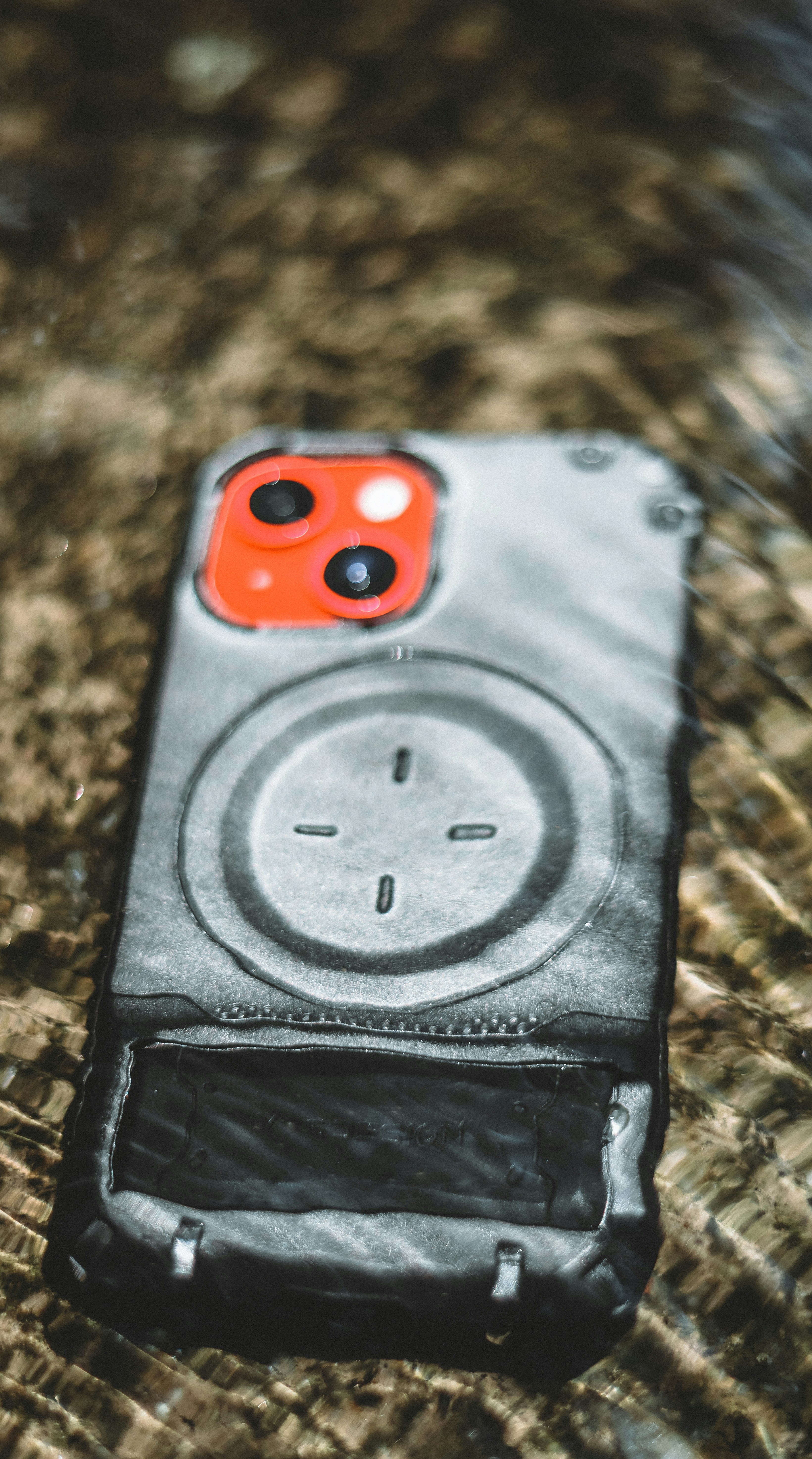 a cell phone sitting on top of a table