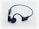 Wireless bone conduction headphones with a sleek, curved design and dark blue color. Features padded earpieces and a flexible band, suitable for sports or outdoor activities.