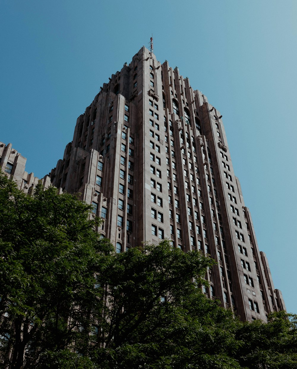 a very tall building with lots of windows