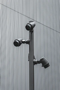 A modern security system installation showcasing cameras and alarms.